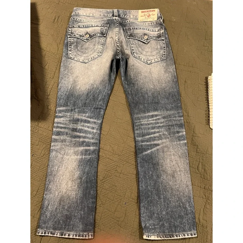 True Religion Men's Blue Jeans Bootcut 36